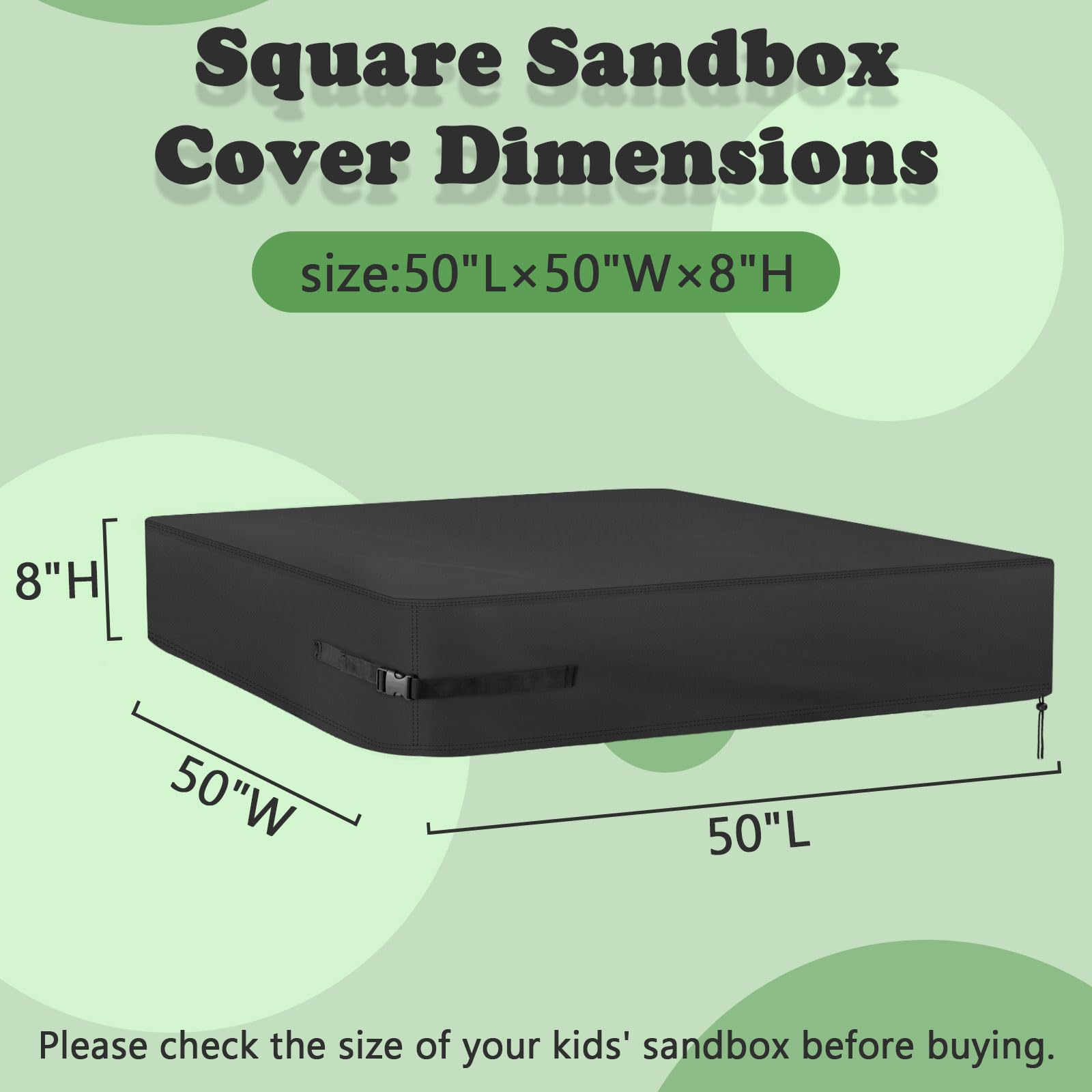 Kasla Sandbox Cover waterproof coating detail highlights moisture protection for sand.