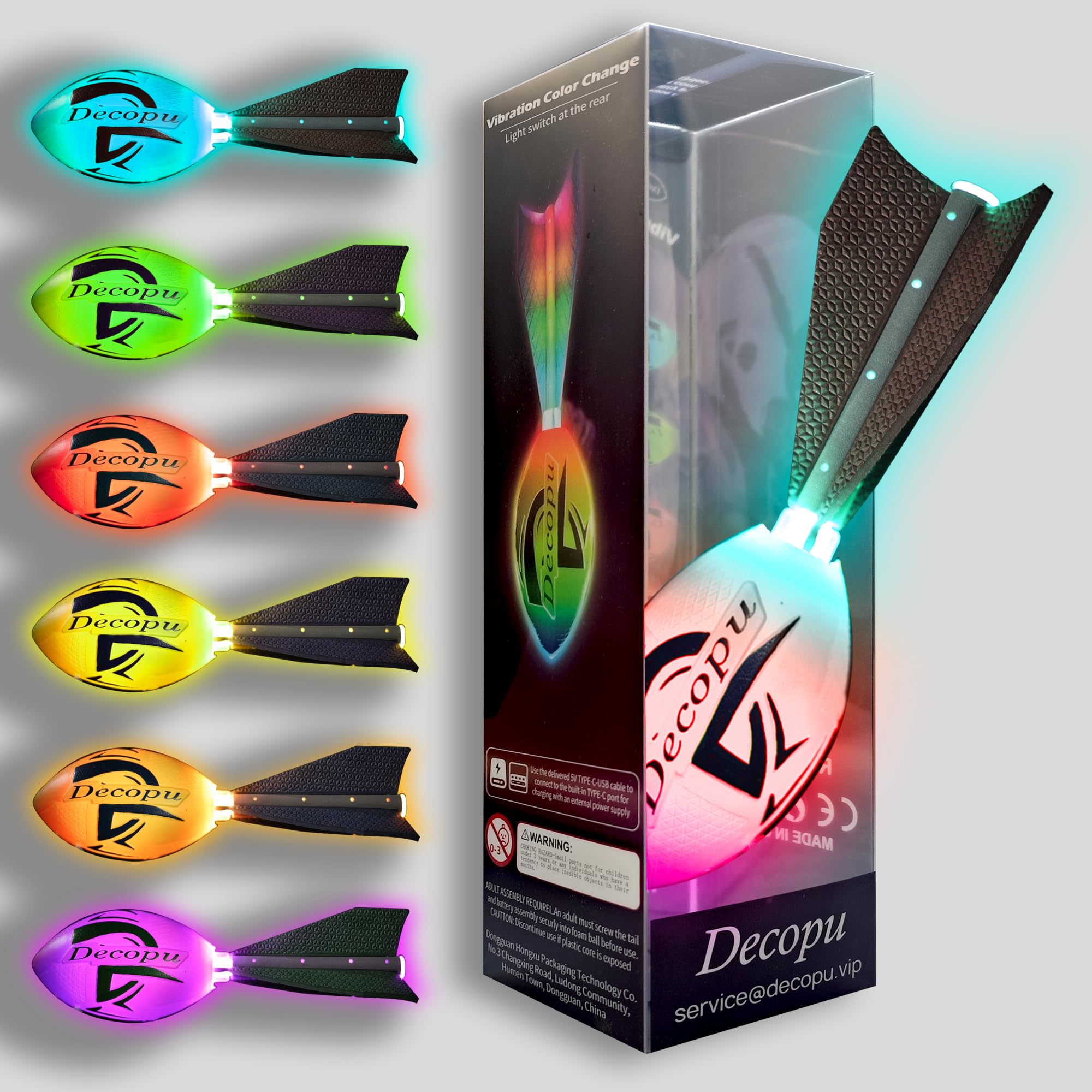 KASTUMBGA glow football in dark provides high visibility for backyard games