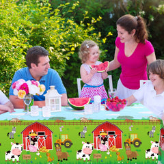 Kasyat farm theme party table cover suitable for picnics and baby showers.