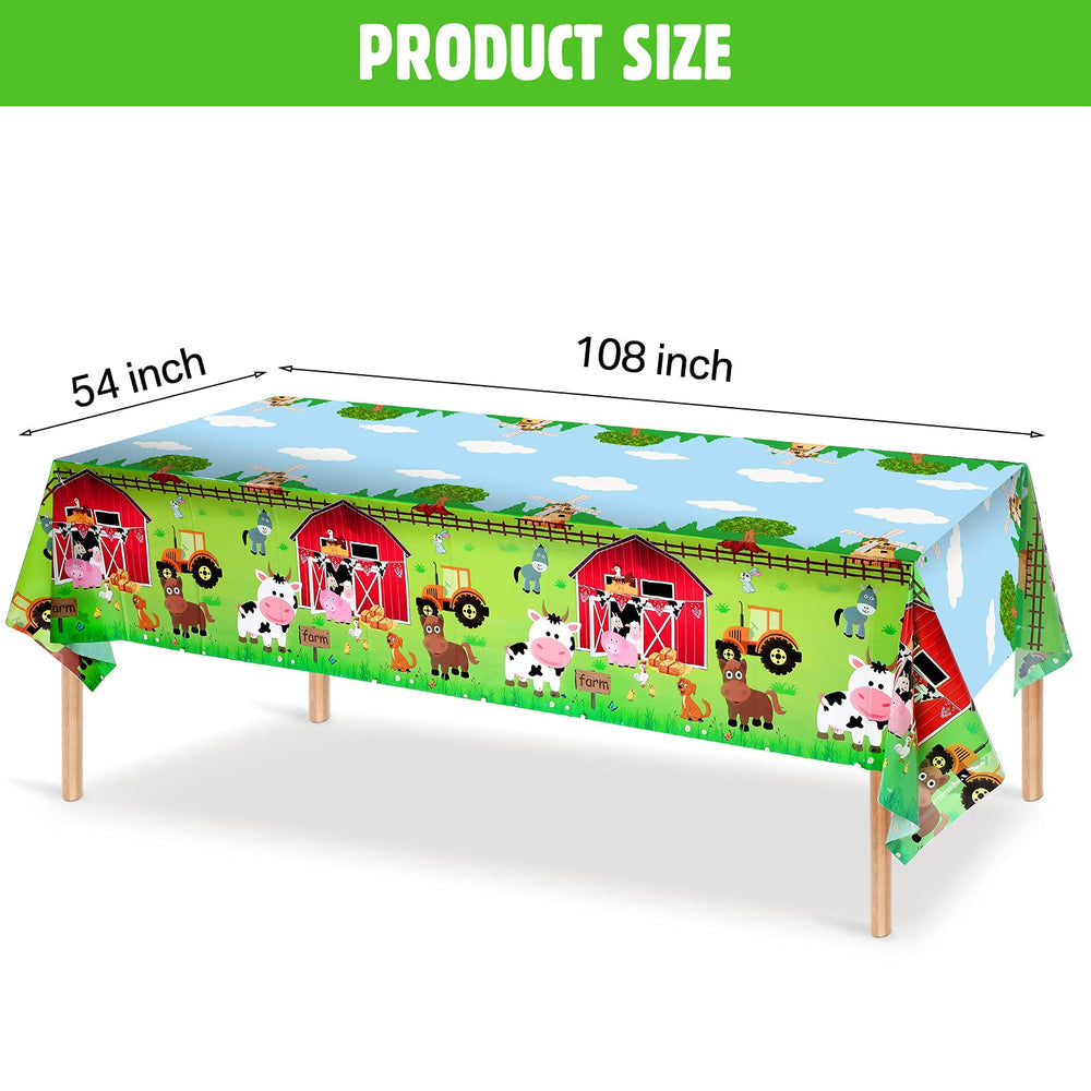 Kasyat farmhouse background design tablecloth ideal for barnyard events.