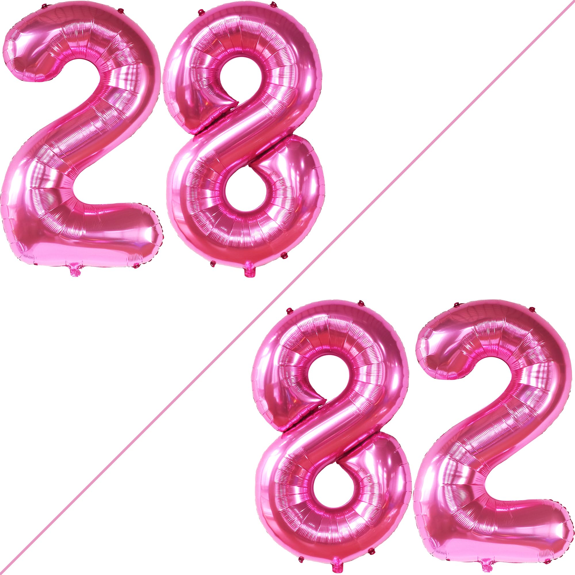 KatchOn 28th birthday decor in hot pink balloon for vibrant party visuals.