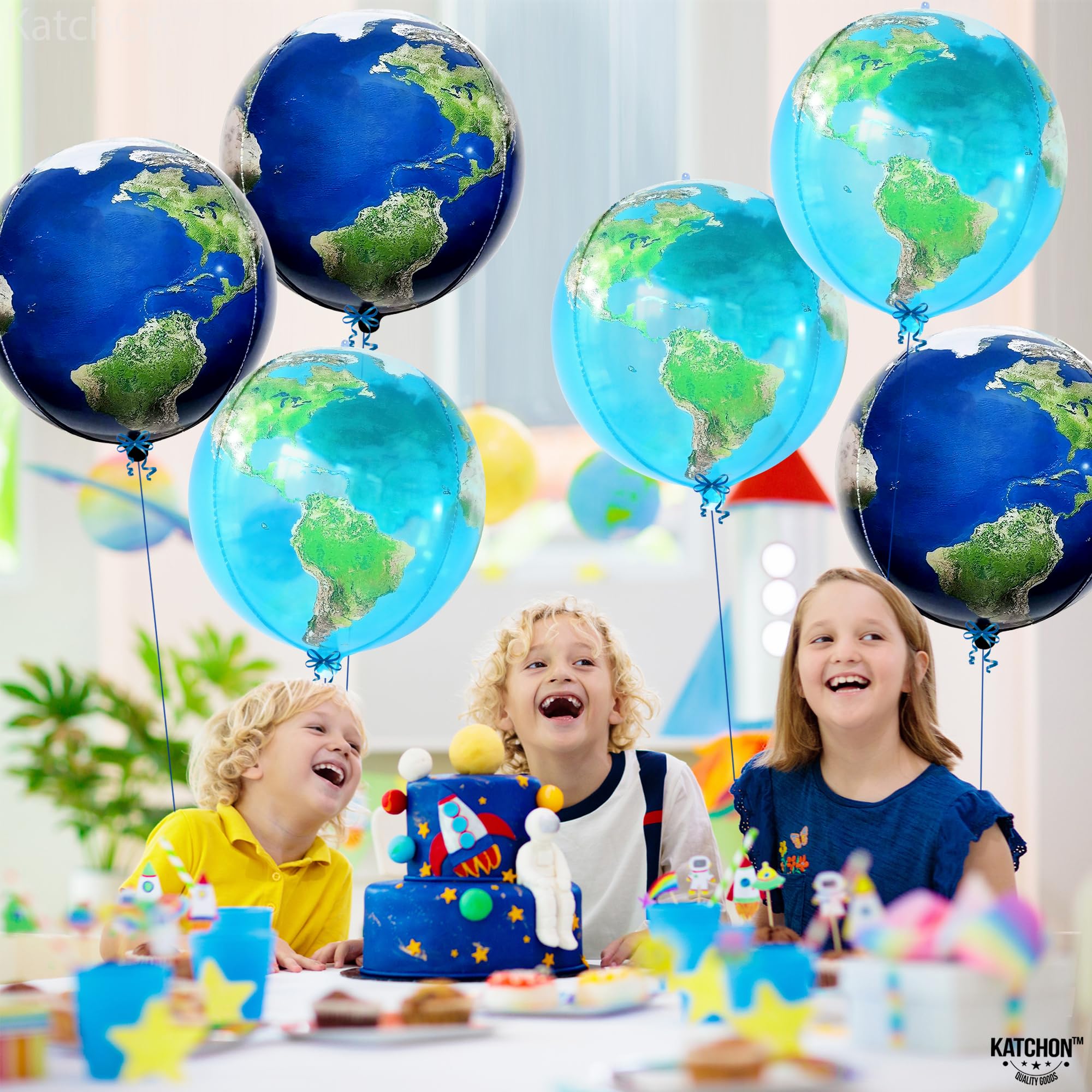 KatchOn reusable giant globe balloon 22-inch for versatile travel decor
