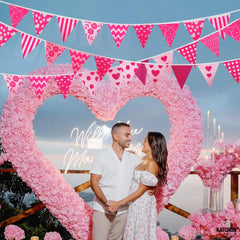 KatchOn baby shower and anniversary setup showcasing easy-to-hang banner charm.
