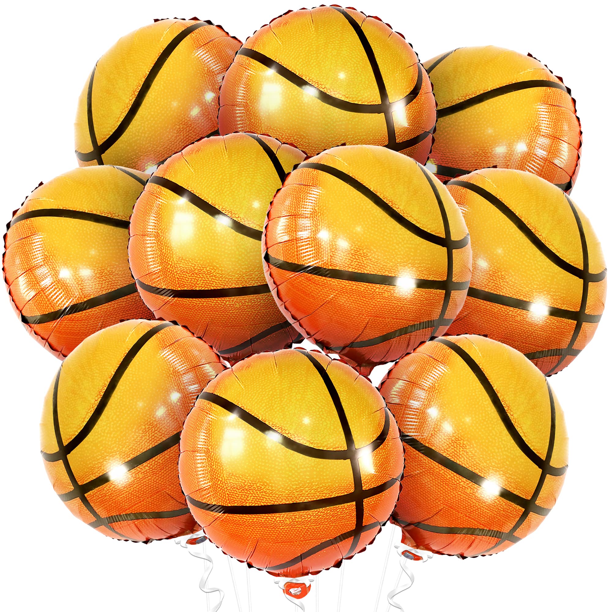KatchOn 18-inch orange foil basketball balloons for vibrant homecoming decor.