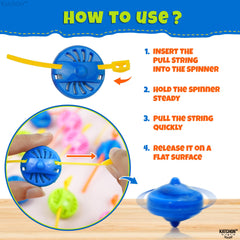 KatchOn bright spinner tops ideal for classroom prizes and incentives.
