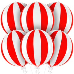 KatchOn 22 inch red and white striped carnival balloon for bold decor