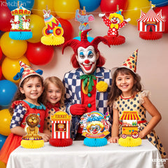 KatchOn carnival centerpiece clown design adds playful charm