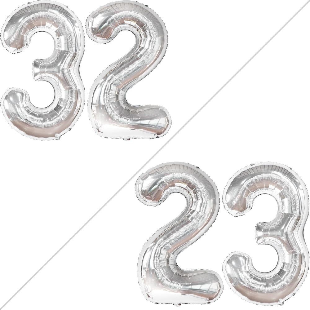 KatchOn foil 32 number balloon, reusable decor for celebrations