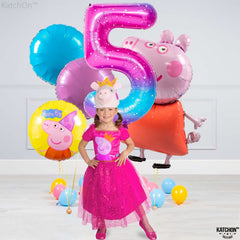 40-inch jelly foil design delivers large-scale color for party rooms.