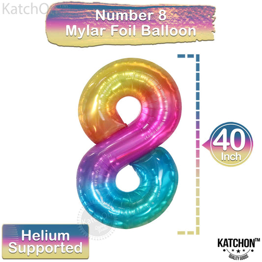KatchOn giant 8 balloon with tie-dye gradient for vibrant party styling