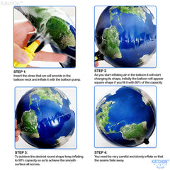 KatchOn giant 22-inch globe balloon with six-pack for bold party focal point