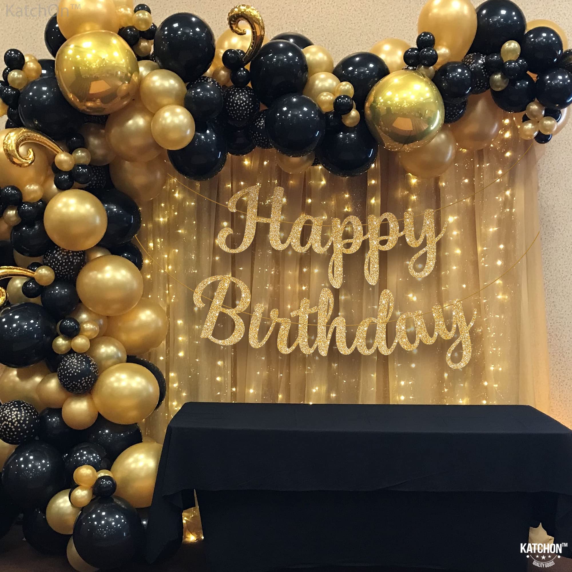 Vivid gold decor by KatchOn for photo-ready moments.
