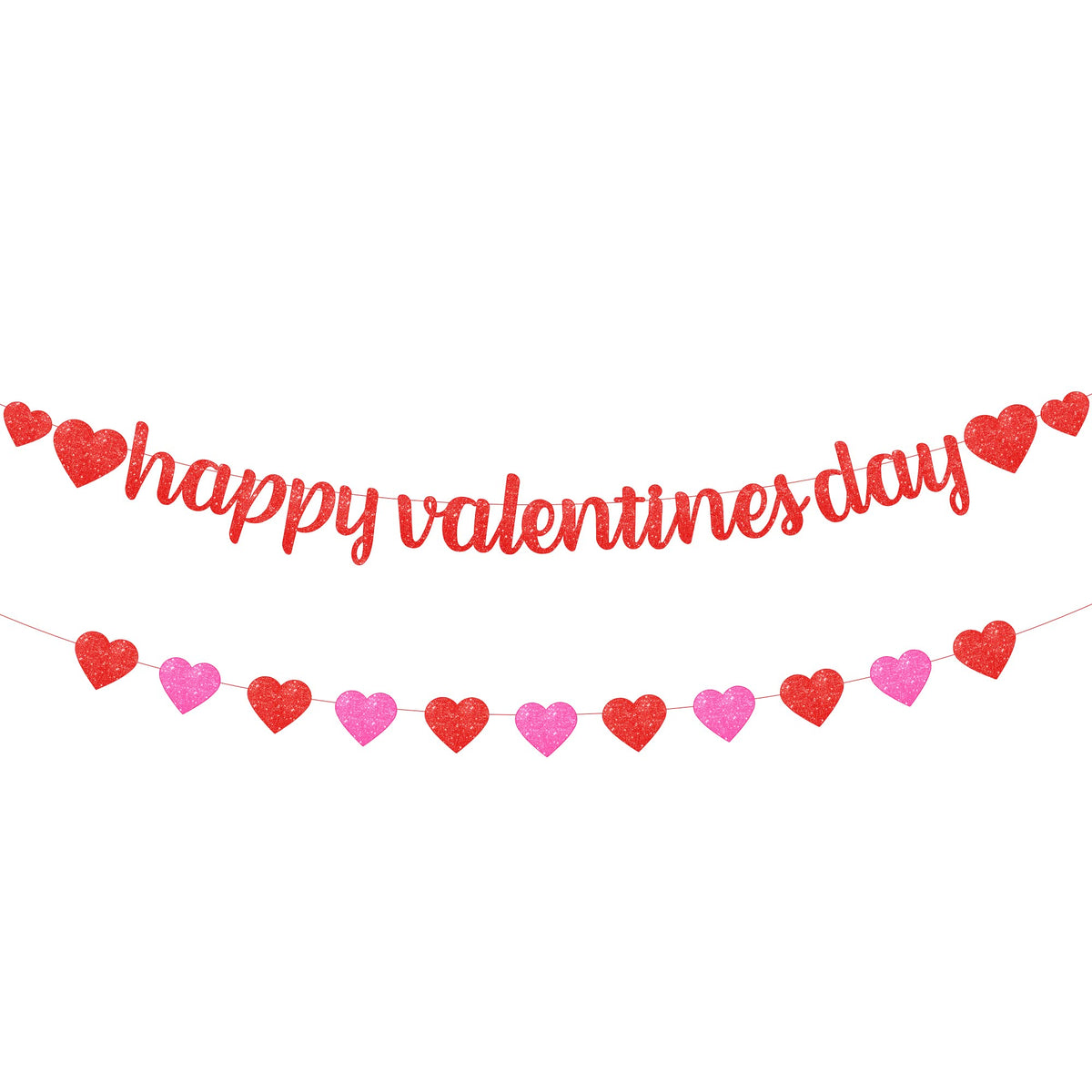 KatchOn glitter Happy Valentines banner 10ft for festive decor and wall display