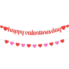 KatchOn glitter Happy Valentines banner 10ft for festive decor and wall display