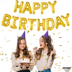 KatchOn gold birthday backdrop enhances celebrations with sparkle
