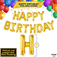 KatchOn gold foil birthday letters add premium party signage