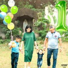 KatchOn green balloon hero shot highlighting flexible party decoration.