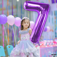 KatchOn 40 inch number 7 balloon with ribbon and straw included