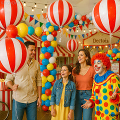 KatchOn outdoor carnival decor red white balloons for events