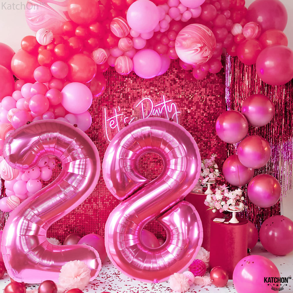 KatchOn pink 28 backdrop balloon elevates photos and party ambiance.
