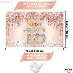 KatchOn banner features pre-punched holes for easy hanging with ribbon.