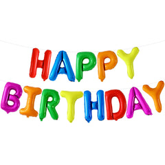 KatchOn rainbow happy birthday banner, 16-inch display, bold centerpiece for celebrations.