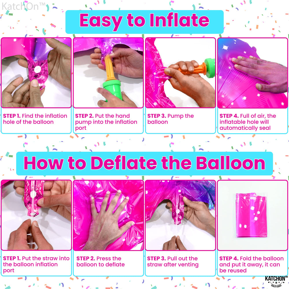 Rainbow 5 balloon adds vibrant backdrops for unicorn or rainbow themed celebrations.