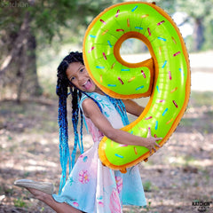 KatchOn sprinkles donut balloon adds vibrant color to party decor.