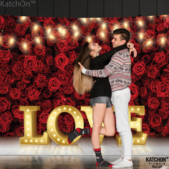 KatchOn Valentines photo backdrop frames intimate moments beautifully