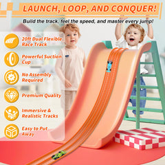 Katgogoo dual-lane track arrows guide kids to line up and race