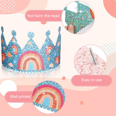 Kathfly 12-pack crowns with easy threading for quick party setup.