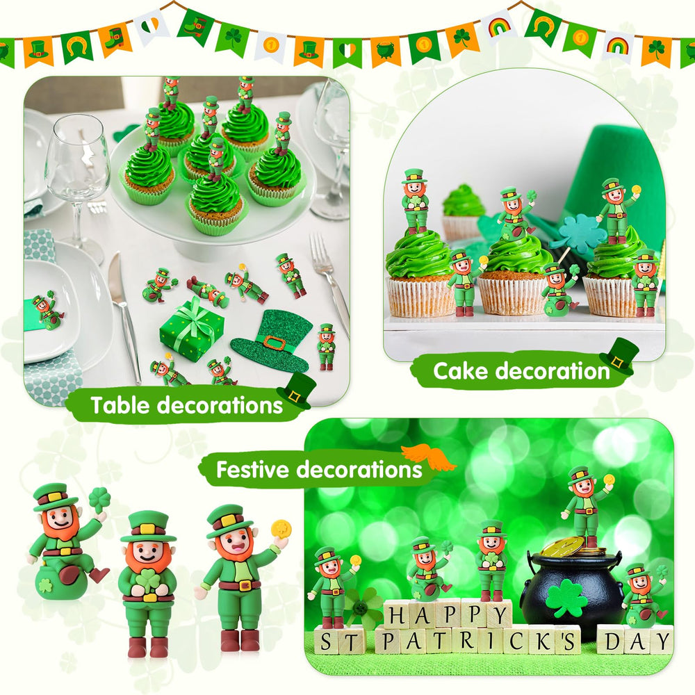 PVC leprechaun gnomes detail highlighting durability and color for decor use