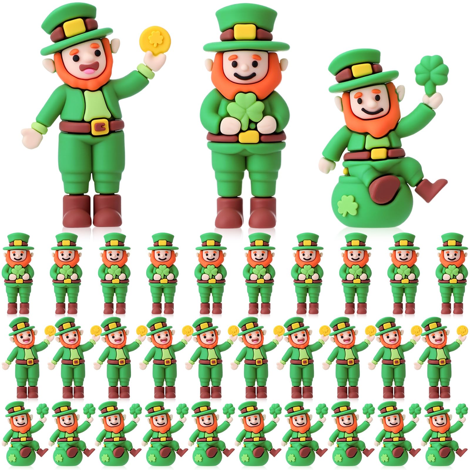 Kathfly 30-piece St Patrick's Day leprechaun gnomes set for festive decor and gifting