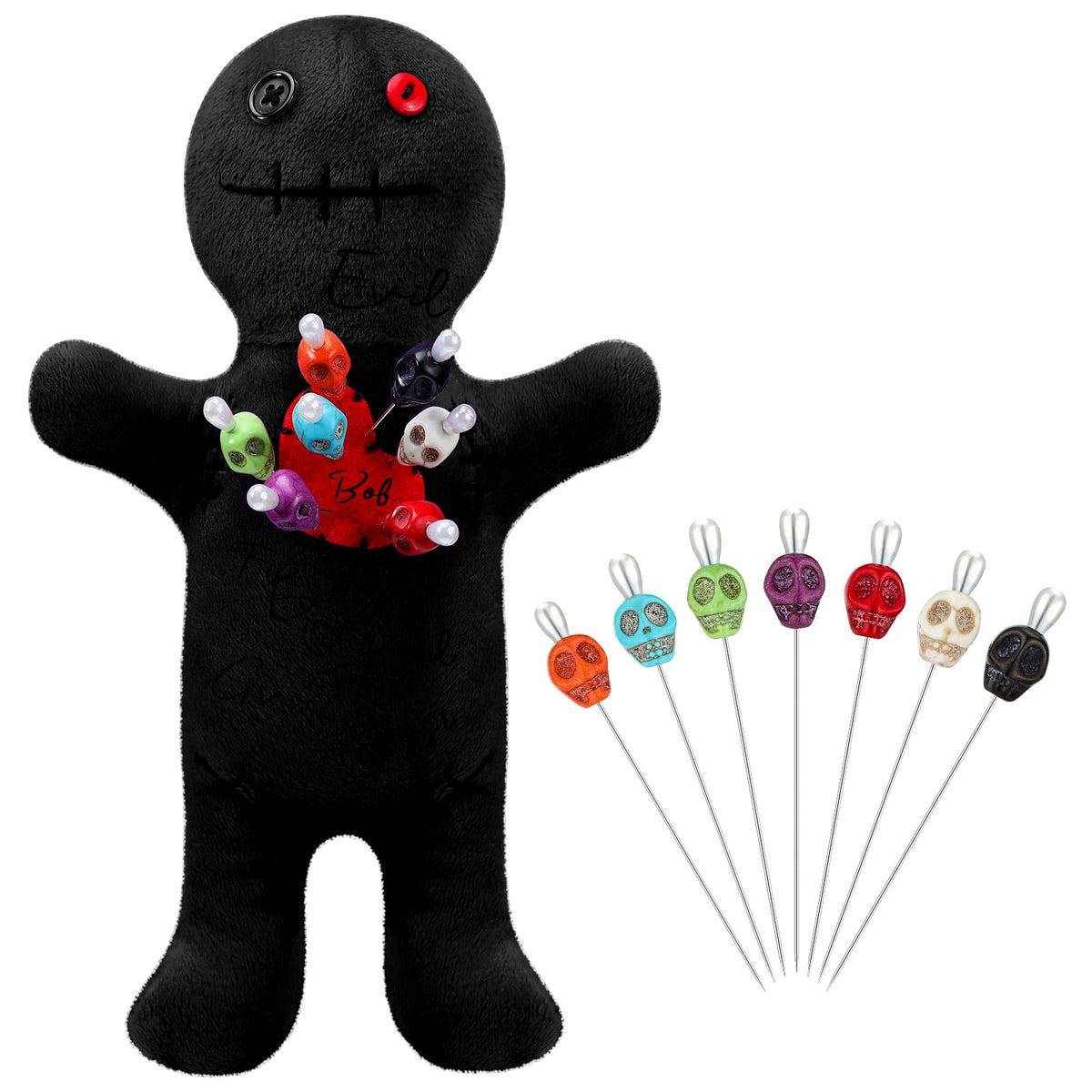 Kathfly voodoo doll, 7-inch display piece for Halloween decor