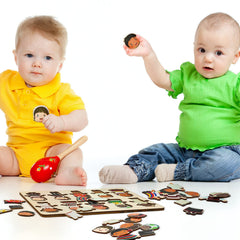 Kathfly wooden puzzle base pattern guides kids to finish puzzles