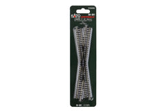 Kato UNITRACK N 186mm 15-Degree Right-Hand Crossing side view highlights rail alignment