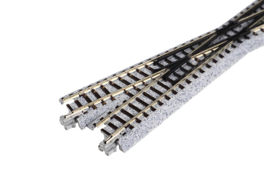 Kato UNITRACK N 186mm 15-Degree Right-Hand Crossing top view showing layout planning ease