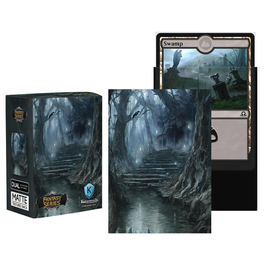 Katomula 100-card sleeves image highlights full coverage and reliable fit.