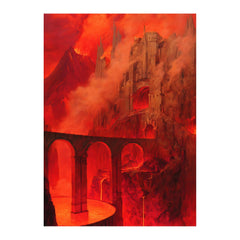 Katomula 100 MTG sleeves front view with mountain design for clear card protection