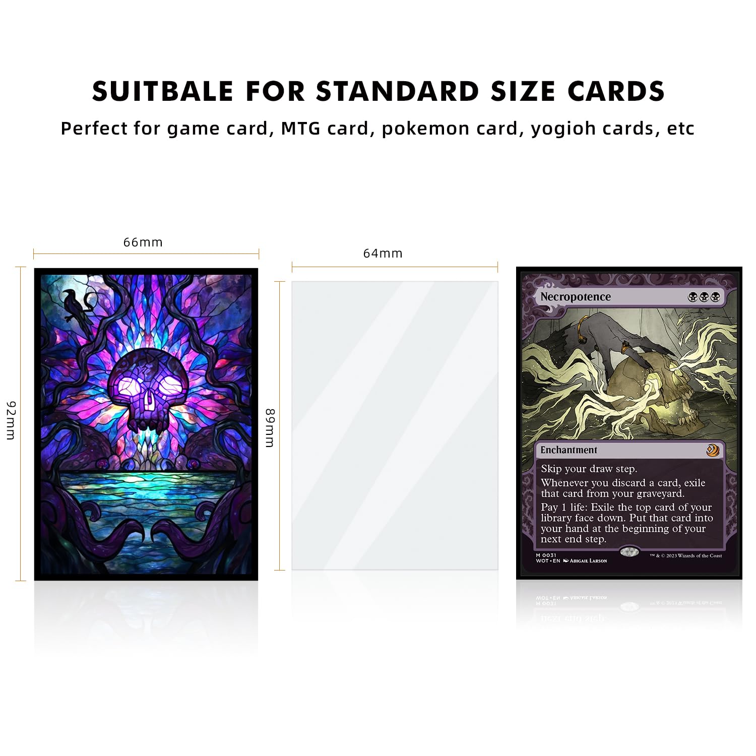 Katomula inner sleeves sized 66x88mm securely fitting MTG cards