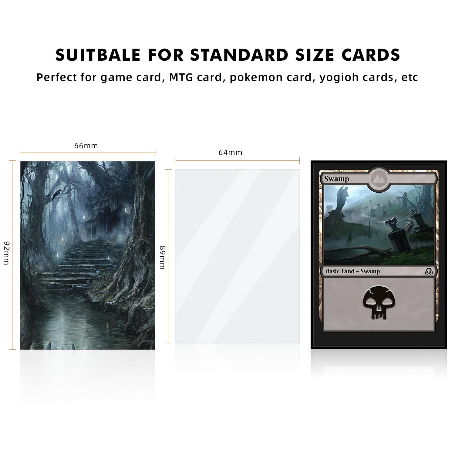 Katomula inner sleeves 66x92 image demonstrates precise standard card fit for MTG.