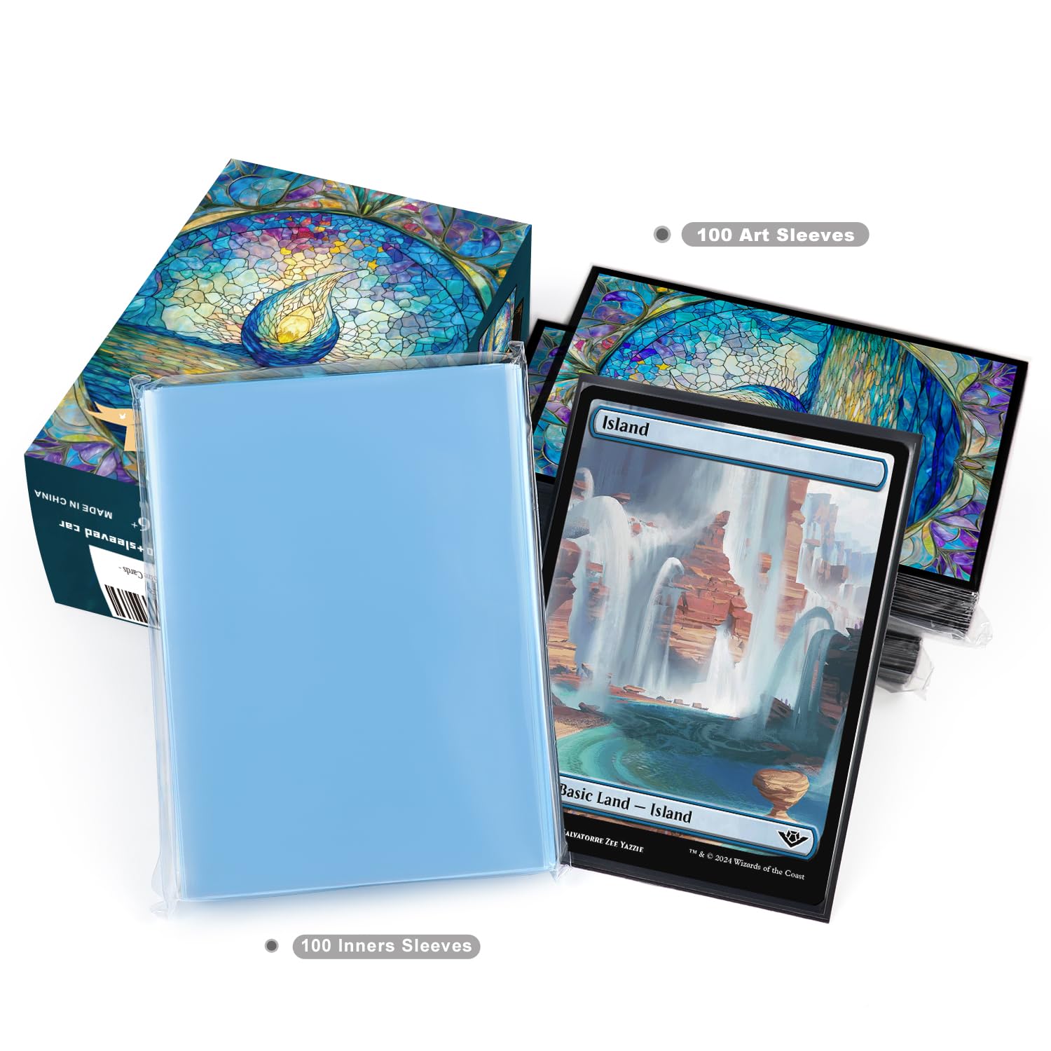 Katomula Island double-sleeve setup protects smaller cards