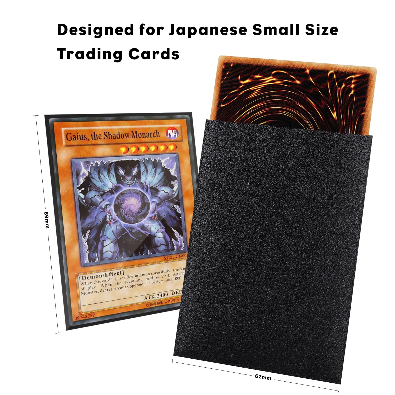 Katomula sleeves back texture in matte finish for glare-free play.