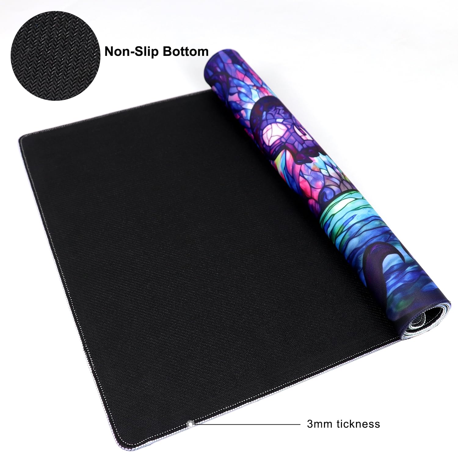Katomula MTG Playmat measures 24x14 inches for ample play area.