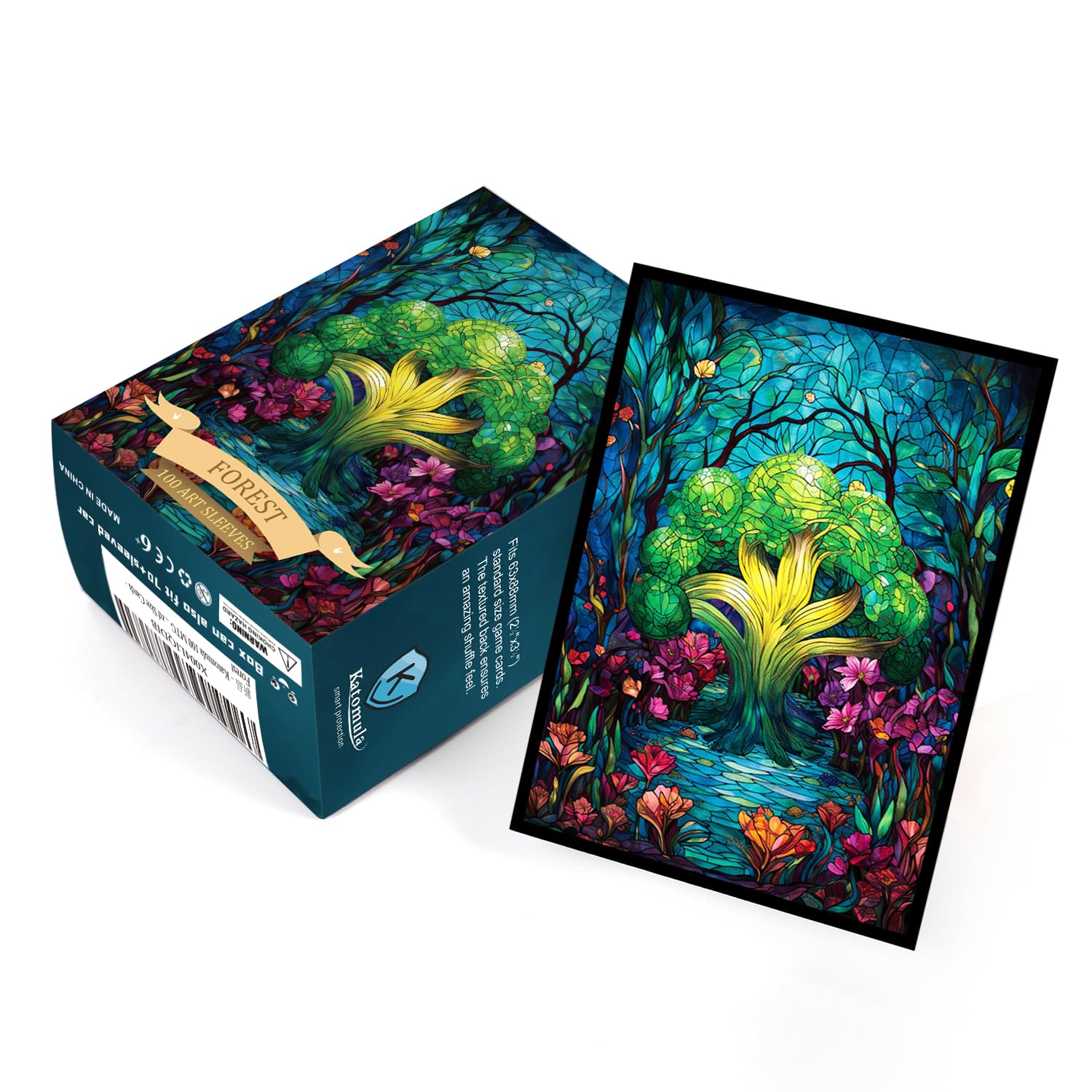 Katomula storage box keeps 100 sleeves or 70 sleeved cards organized.
