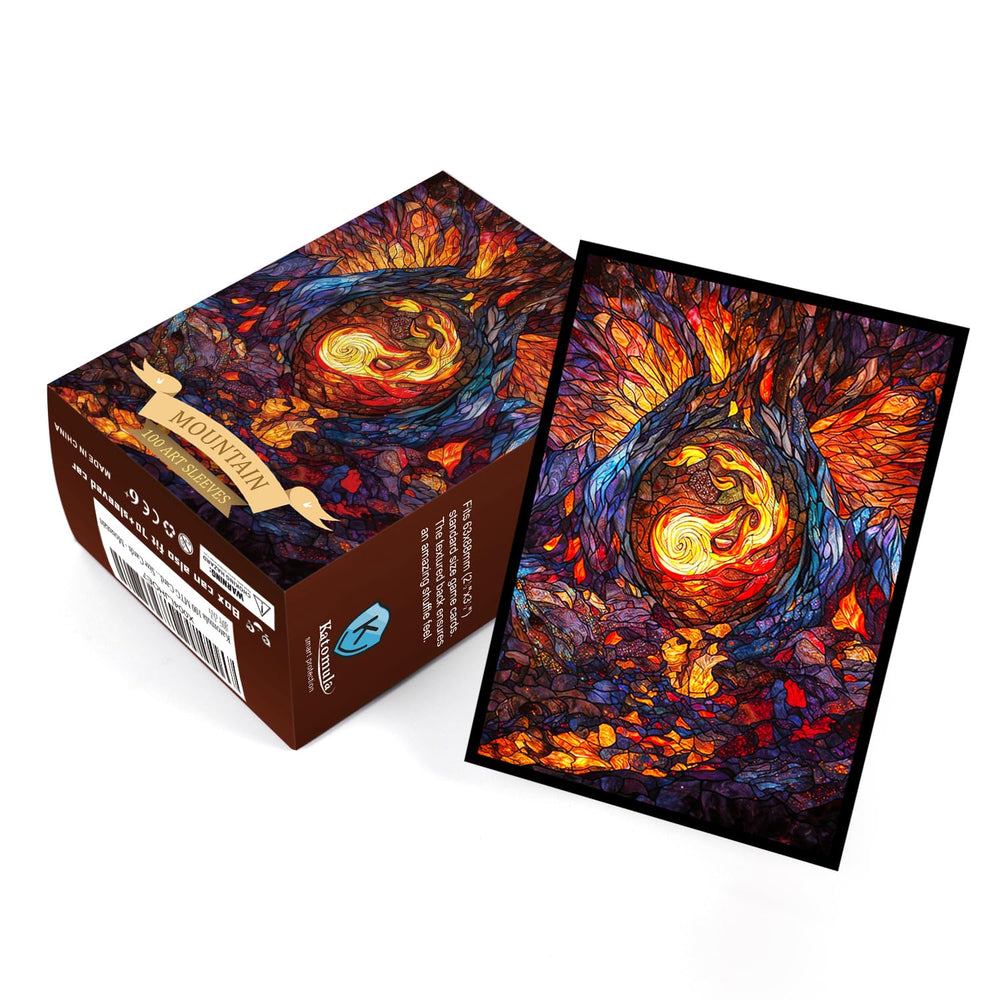 Katomula storage box keeps sleeves organized, holding 100 sleeves or 70 sleeved cards