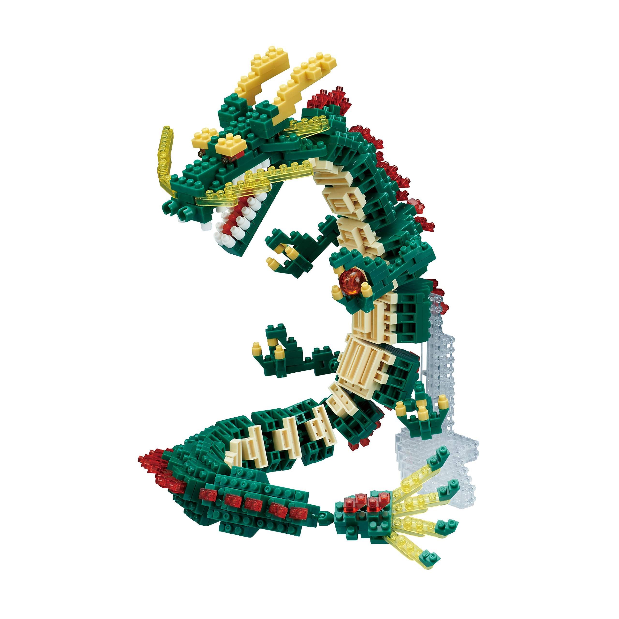 KAWADA Nanoblock Fantastic Animals Dragon assembled for display with palm-size precision