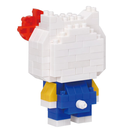 Kawada Nanoblock Hello Kitty Ver 2 build close-up highlights fine detail.