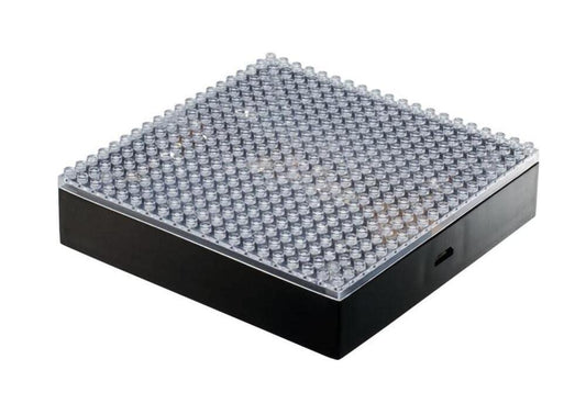 KAWADA Nanoblock LED Display Base top view, compact desk display for tiny builds.