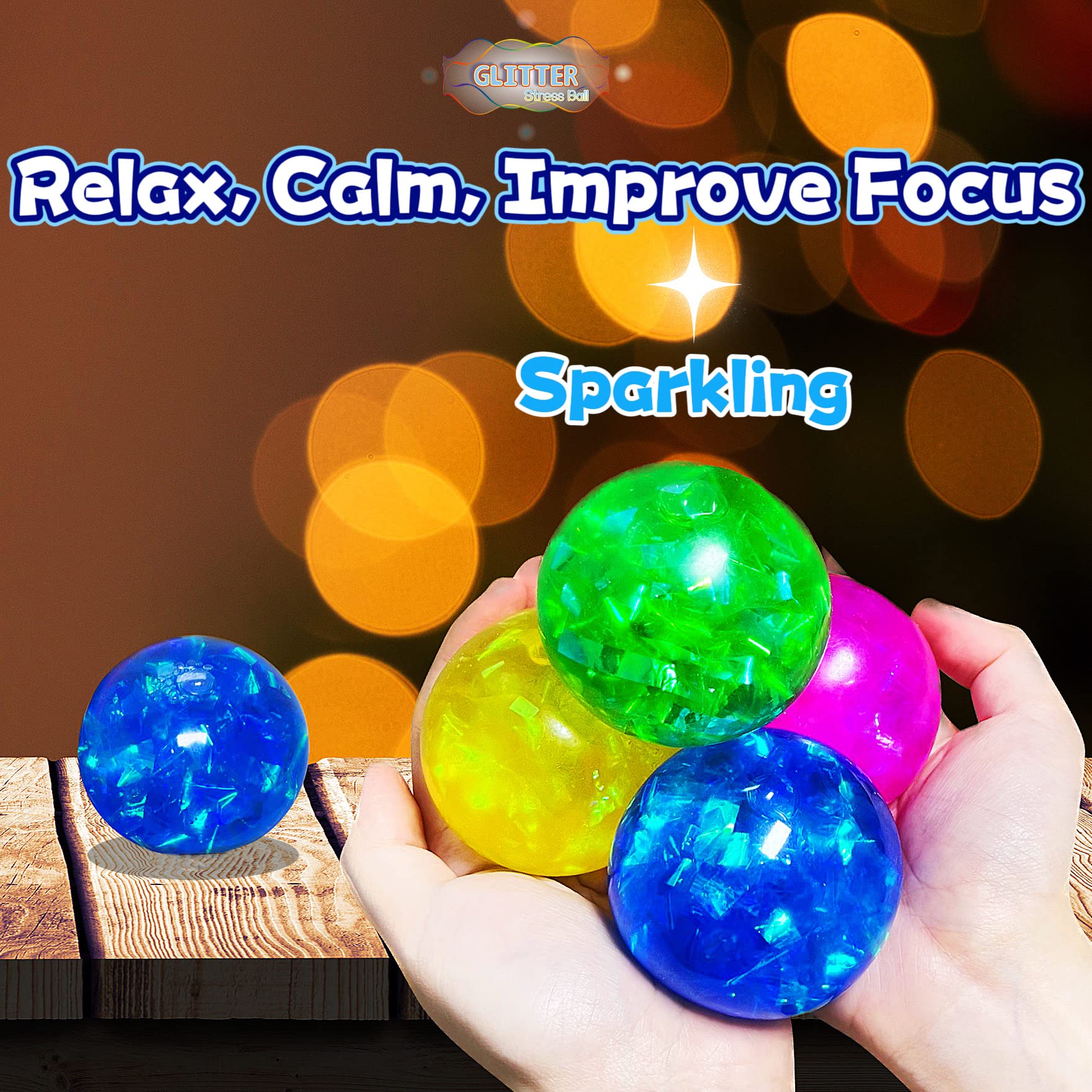 Kawaite durable TPR stress ball offers safe, non-toxic play for children age 3+.